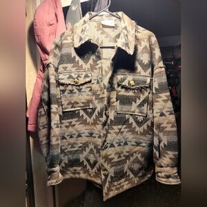 Aztec shacket